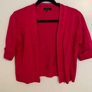VERVE AMI Hot Pink Cropped Sweater